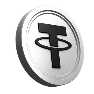 Tether USDT coin graphic in the trust section of the trading community
